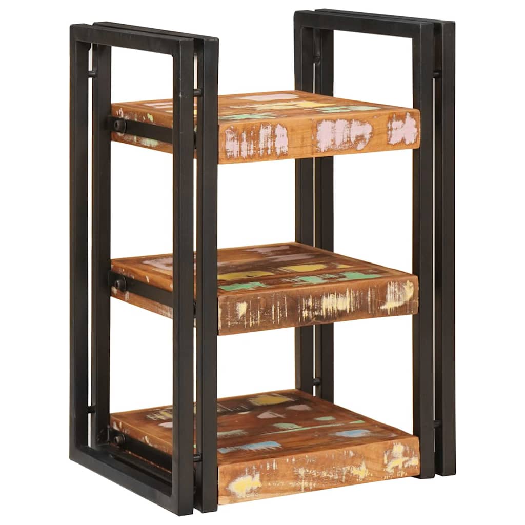 Nachttisch Braun und Schwarz 38 x 33 x 58 cm Massivholz Mango