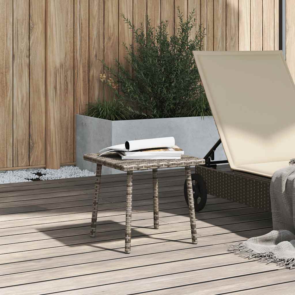 Garten-Couchtisch Rechteckig Schwarz 40x40x37 cm Poly Rattan