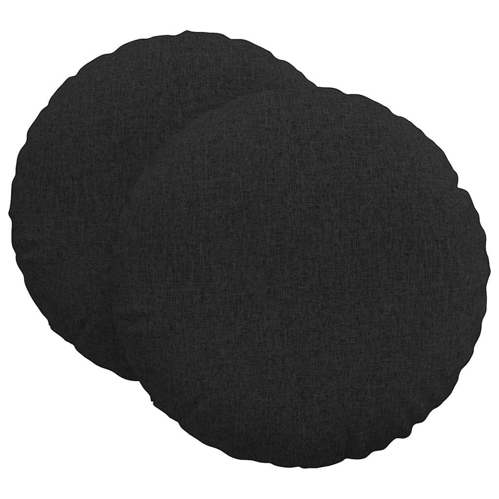 Sitzkissen 2 pcs Hellgrau Ø30 x 13 cm Stoff