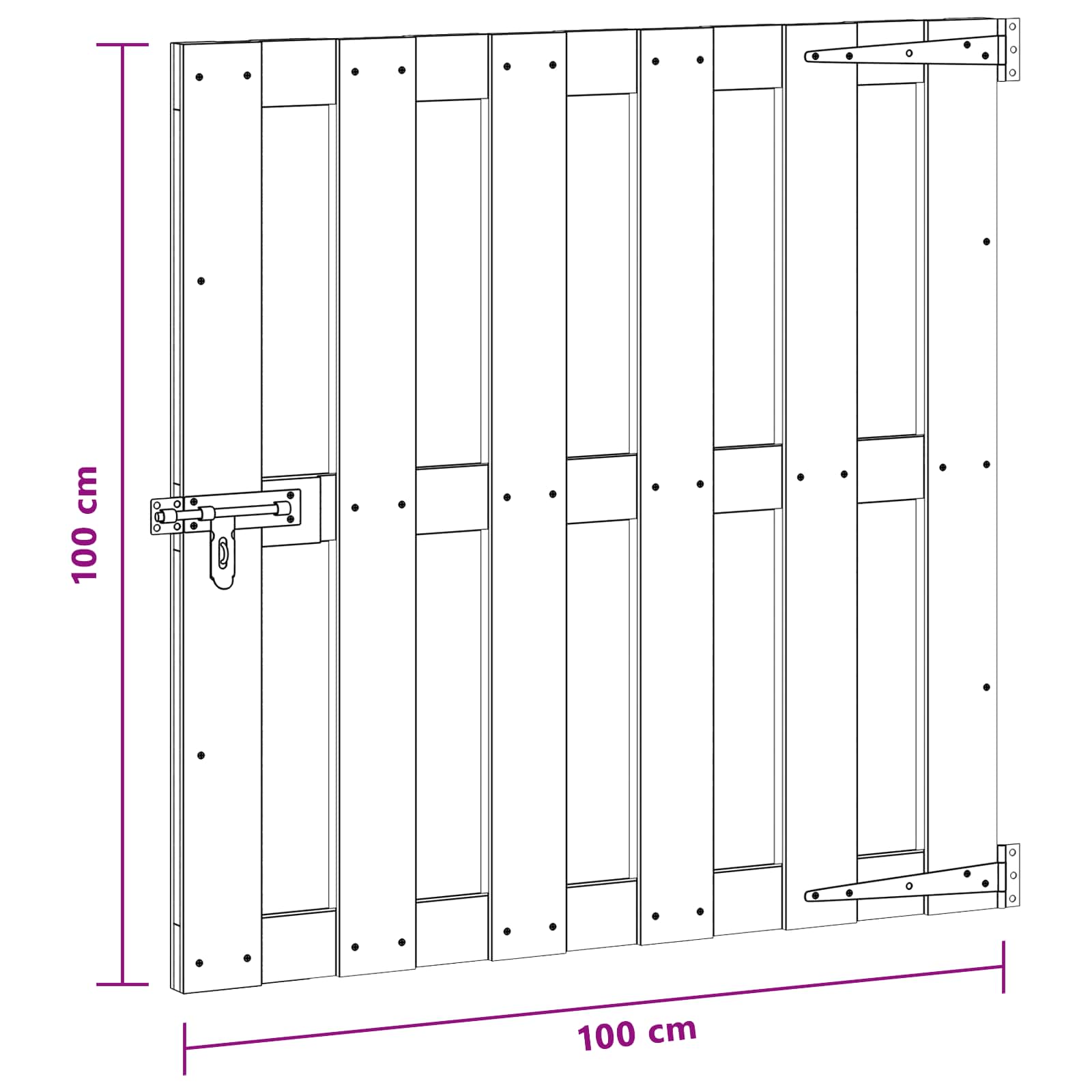 Gartentor WPC 100x112 cm Grau