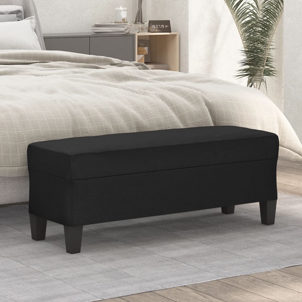 Sitzbank Schwarz 70x35x41 cm Kunstleder