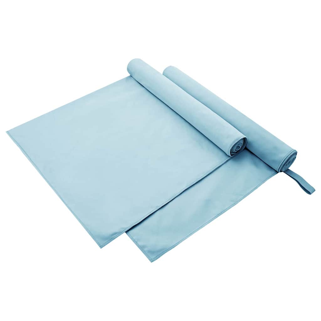 Sporthandtücher 2 pcs Schwarz 50 x 30 cm Polyester und Polyamid