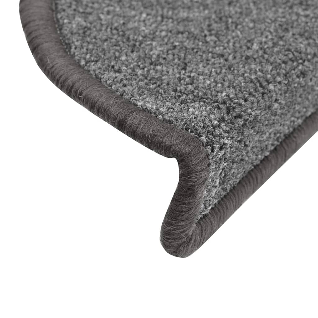 Stufenmatten 15 Stk. 56x17x3 cm Anthrazit Halbrund