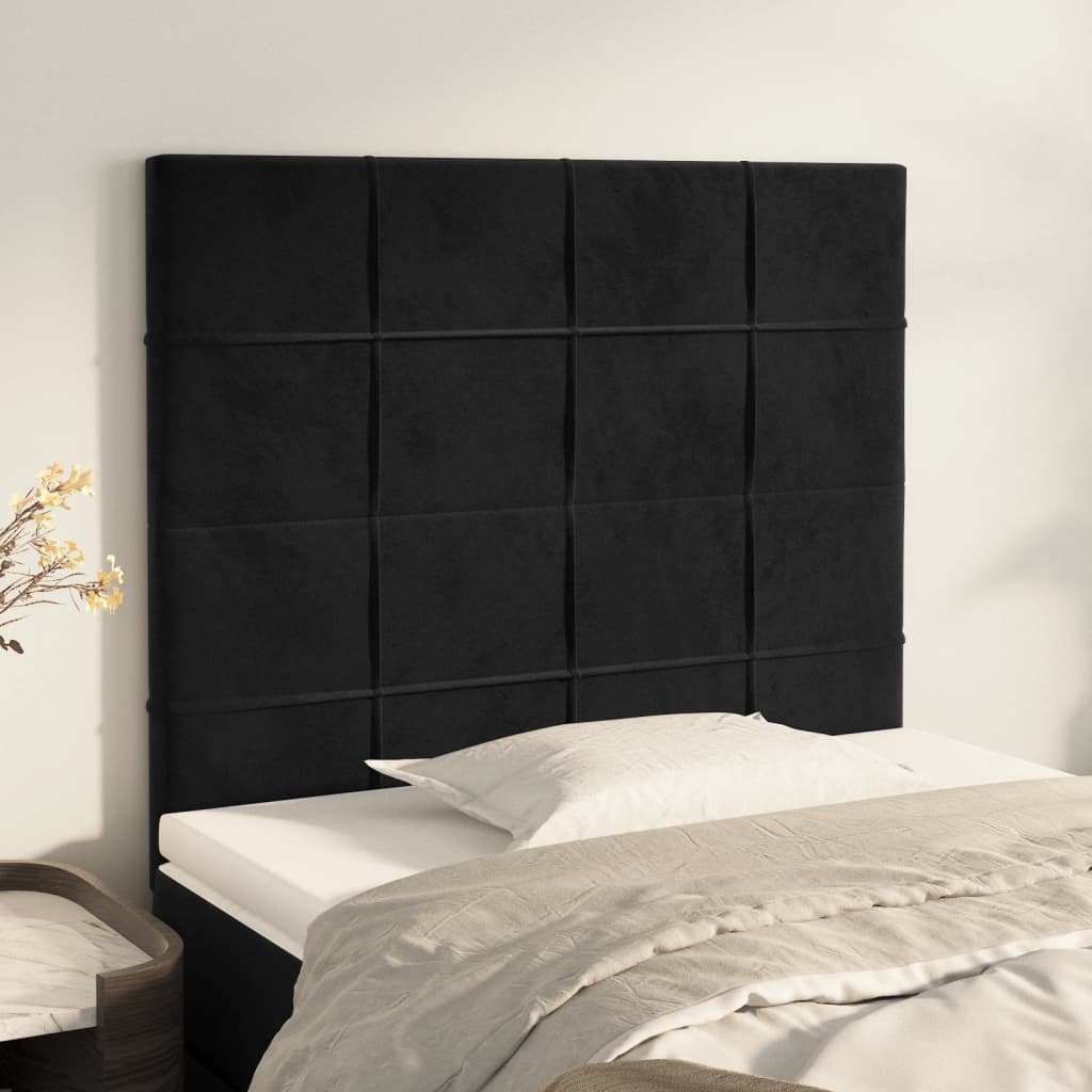 Kopfteil Hellgrau 80x5x118/128 cm Samt