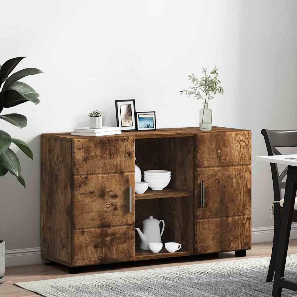 Highboard mit Regal FLORIN Weiß 60 x 35 x 182 cm Holzwerkstoff