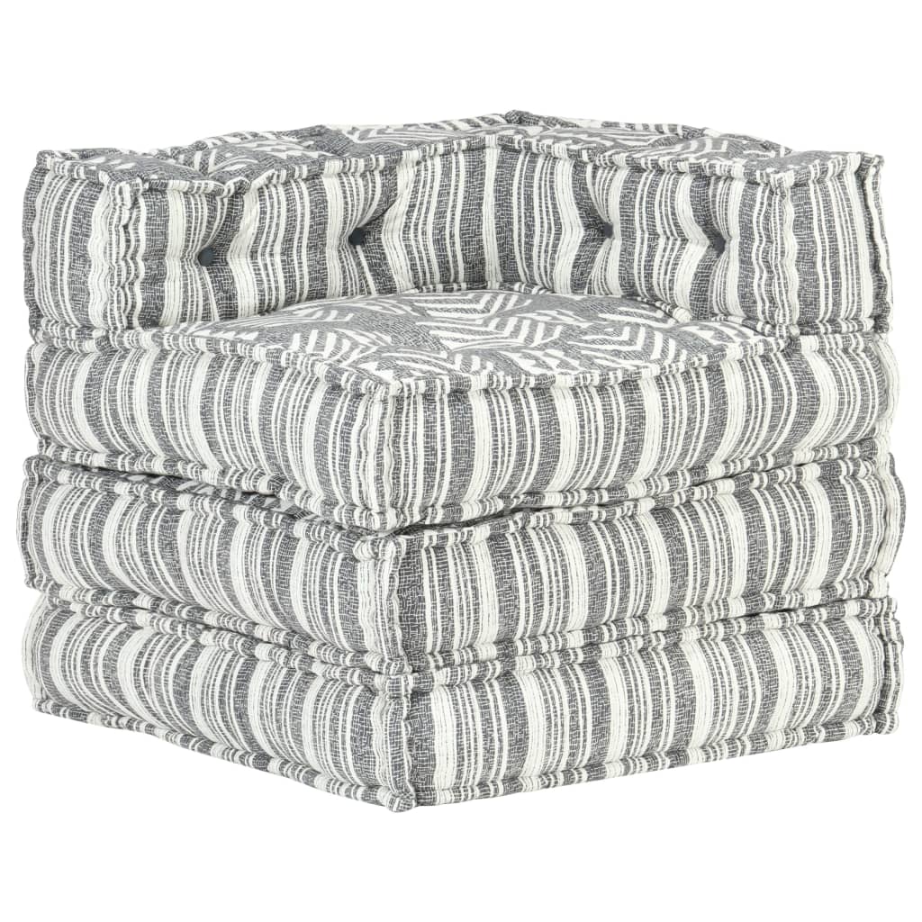 2-Sitzer Modularer Pouf Patchwork Stoff