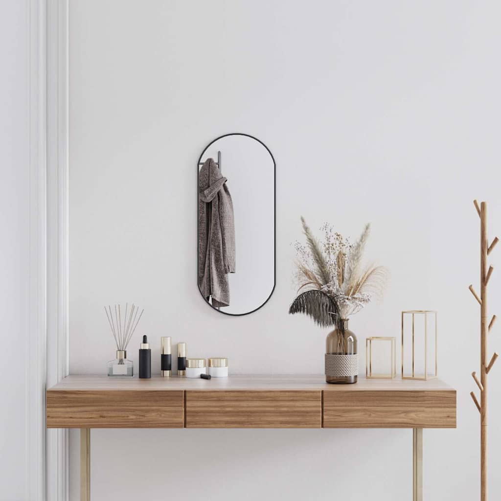 Wandspiegel Silbern 50x20 cm Oval