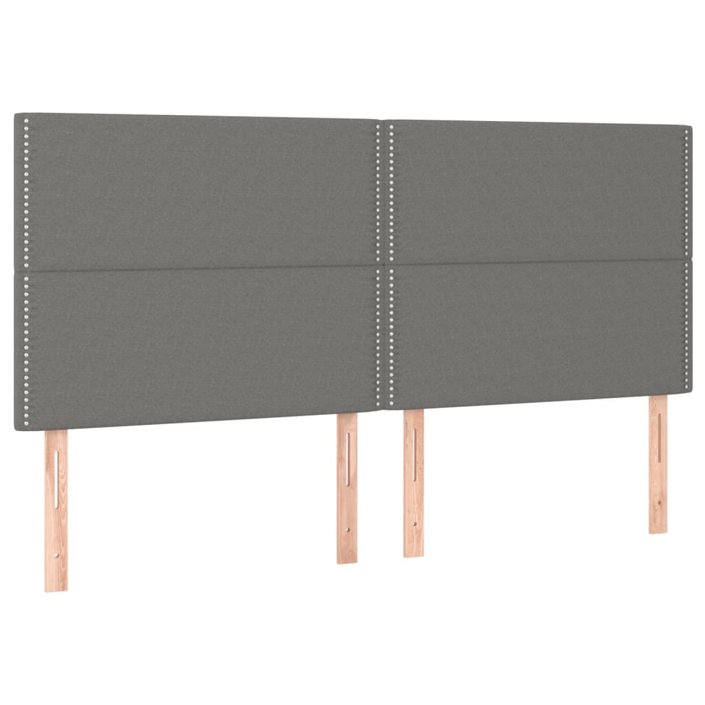 Kopfteil Dunkelgrau 80 x 5 x 118/128 cm Stoff