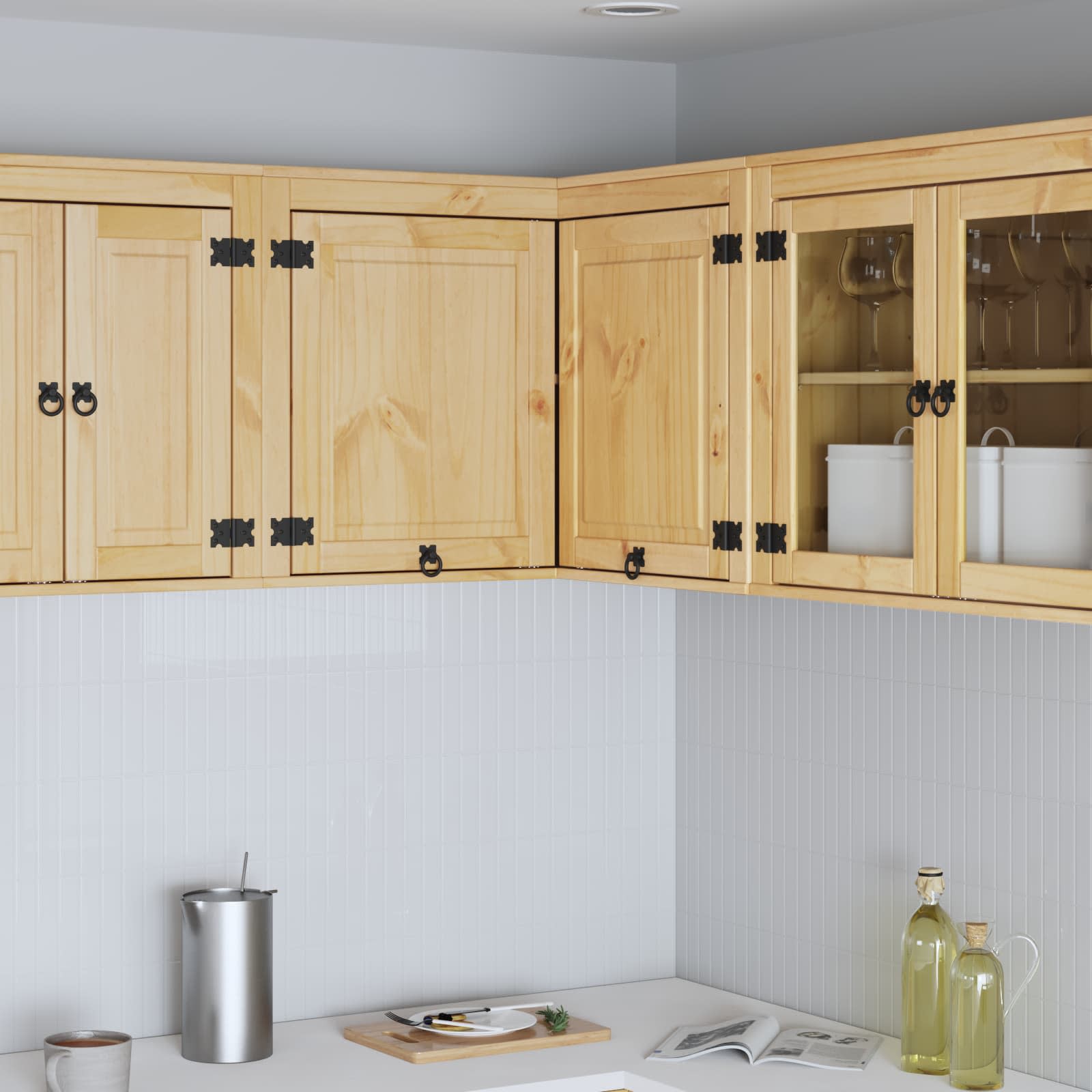 Schrank SKI Honigbraun 60 x 46 x 81,5 cm Massives Kiefernholz