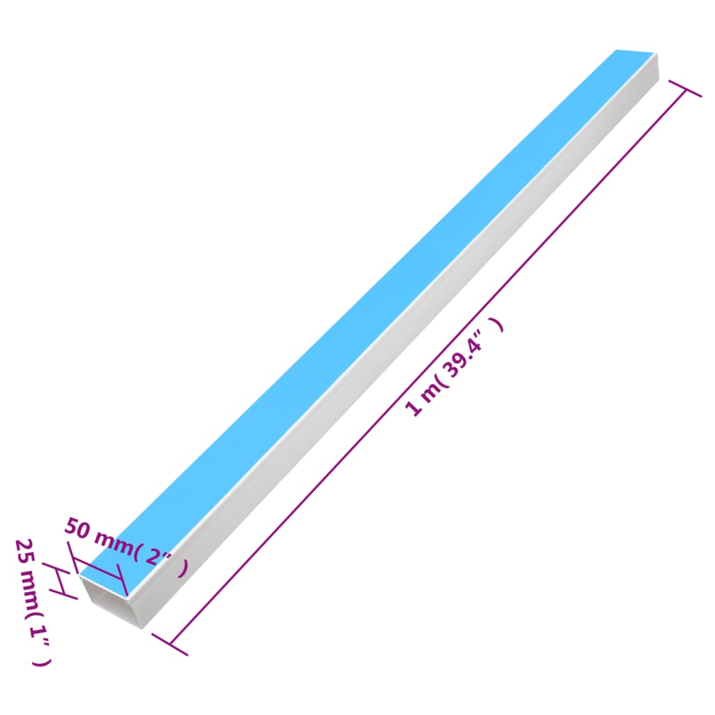 Installationsrohre Selbstklebend 25x25 mm 10 m PVC