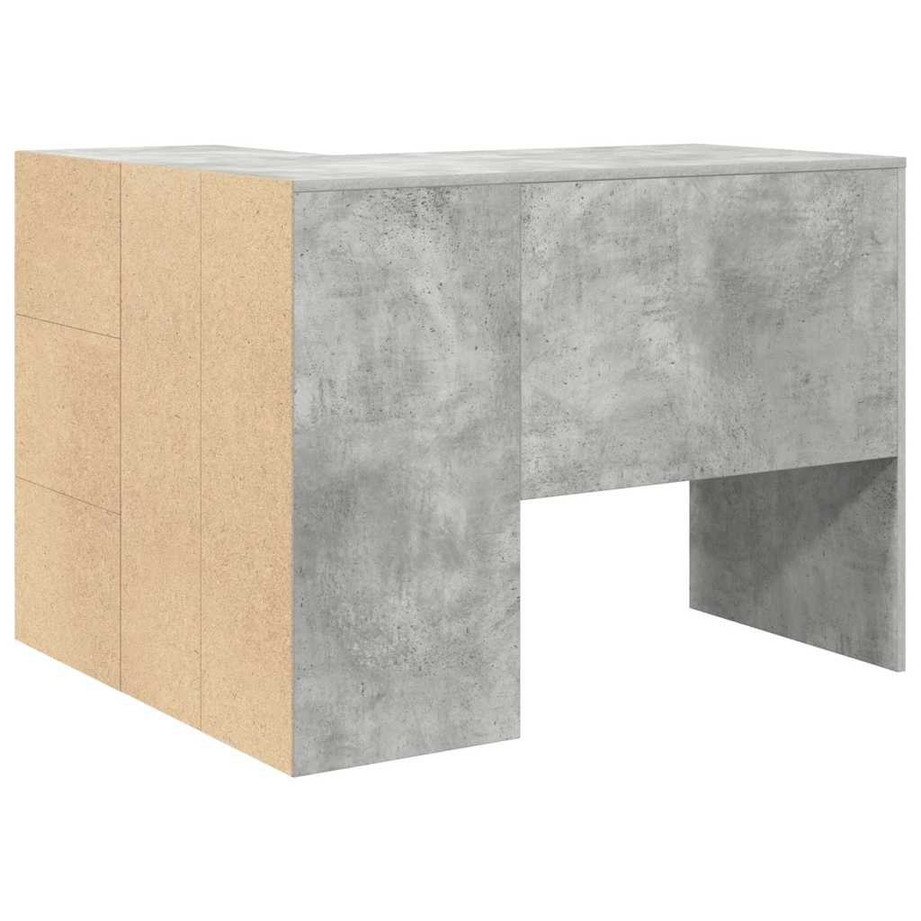 Eck-Schreibtisch Schwarz Eichen-Optik 102 x 88 x 75 cm