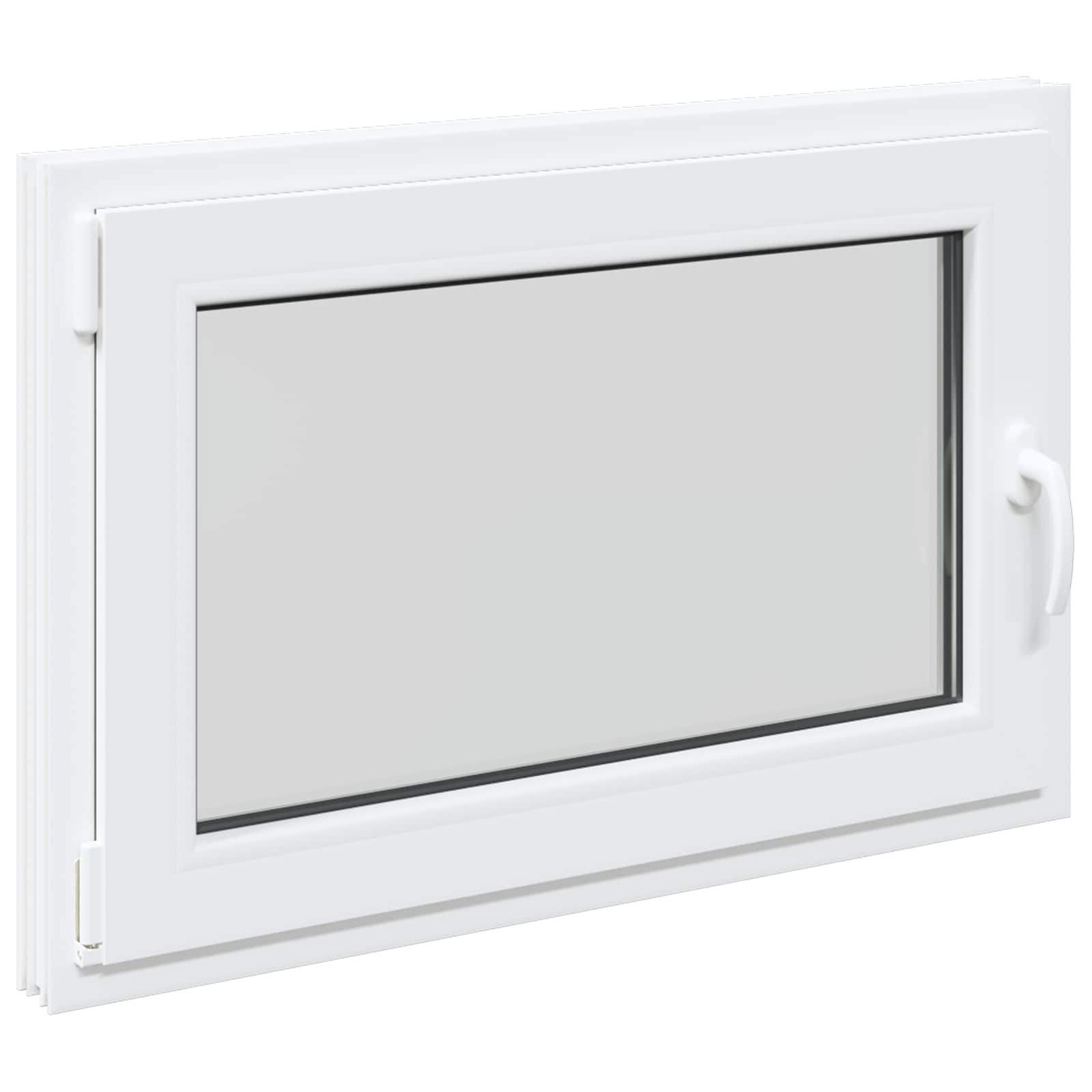 Kellerfenster RISOR 50 x 50 cm PVC und Glas Weiß