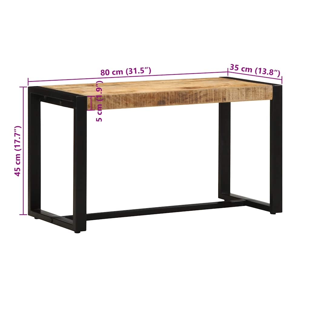Bank Mehrfarbig 60x35x45 cm Massivholz Altholz