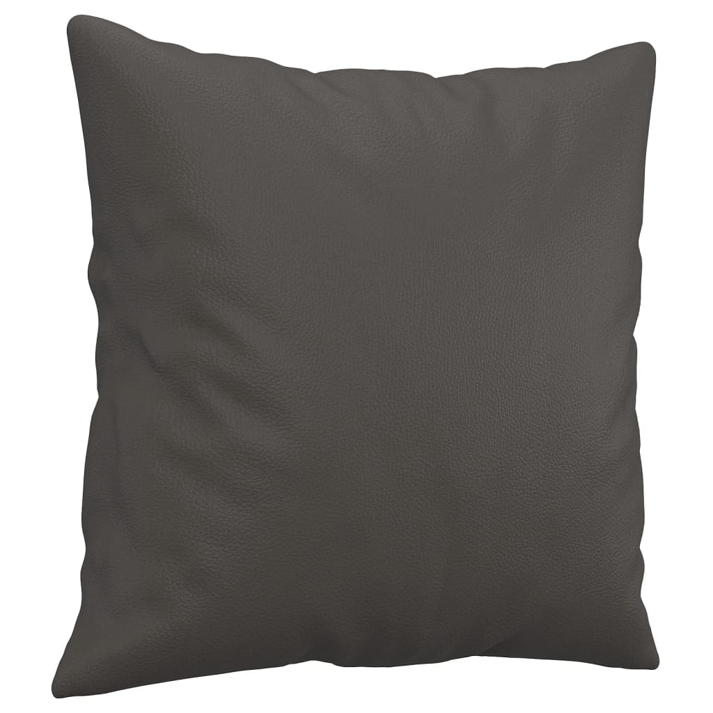 Zierkissen 2 Stk. Schwarz 40x40 cm Kunstleder