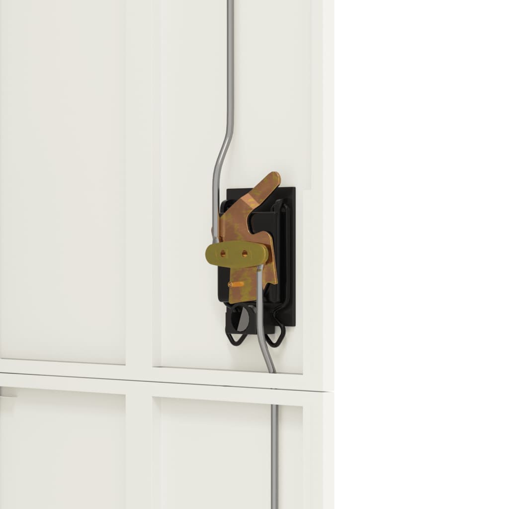 Aktenschrank mit 2 Türen Grau 90 cm Stahl