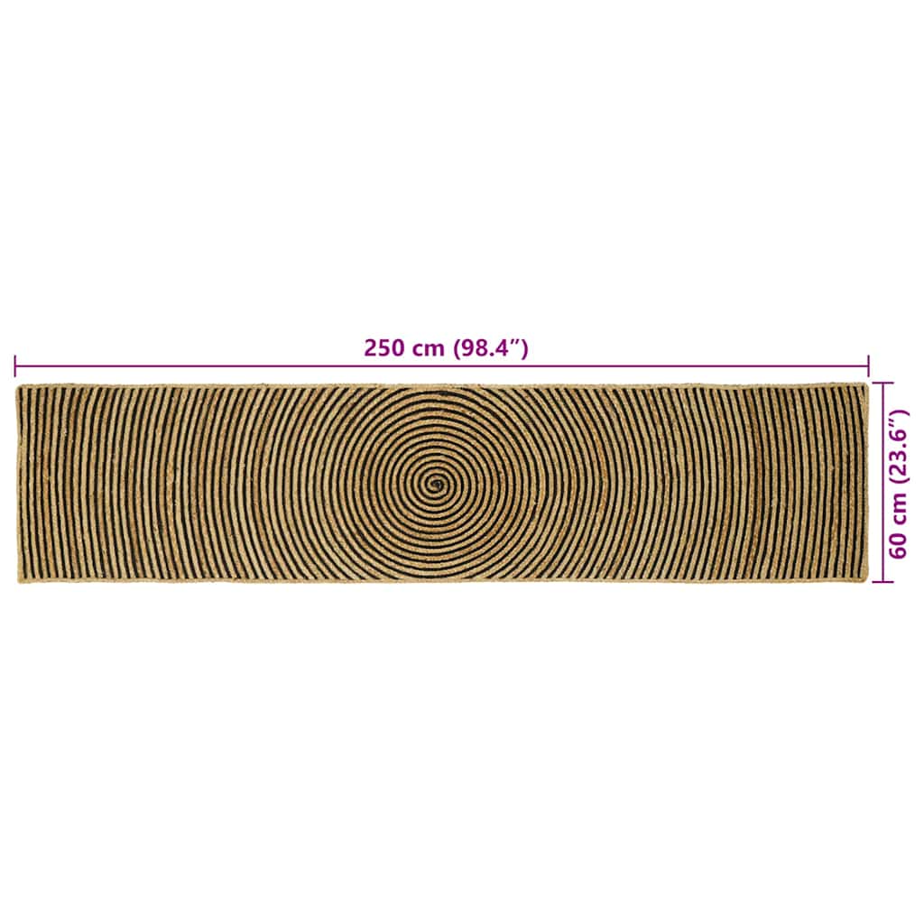 Bereichsteppiche Weiß 60 x 110 cm Jute