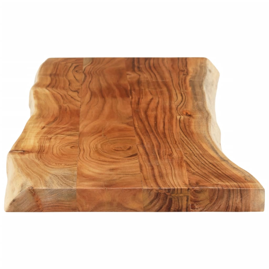Tischplatte 40x40x2,5 cm Rechteckig Massivholz Akazie Baumkante