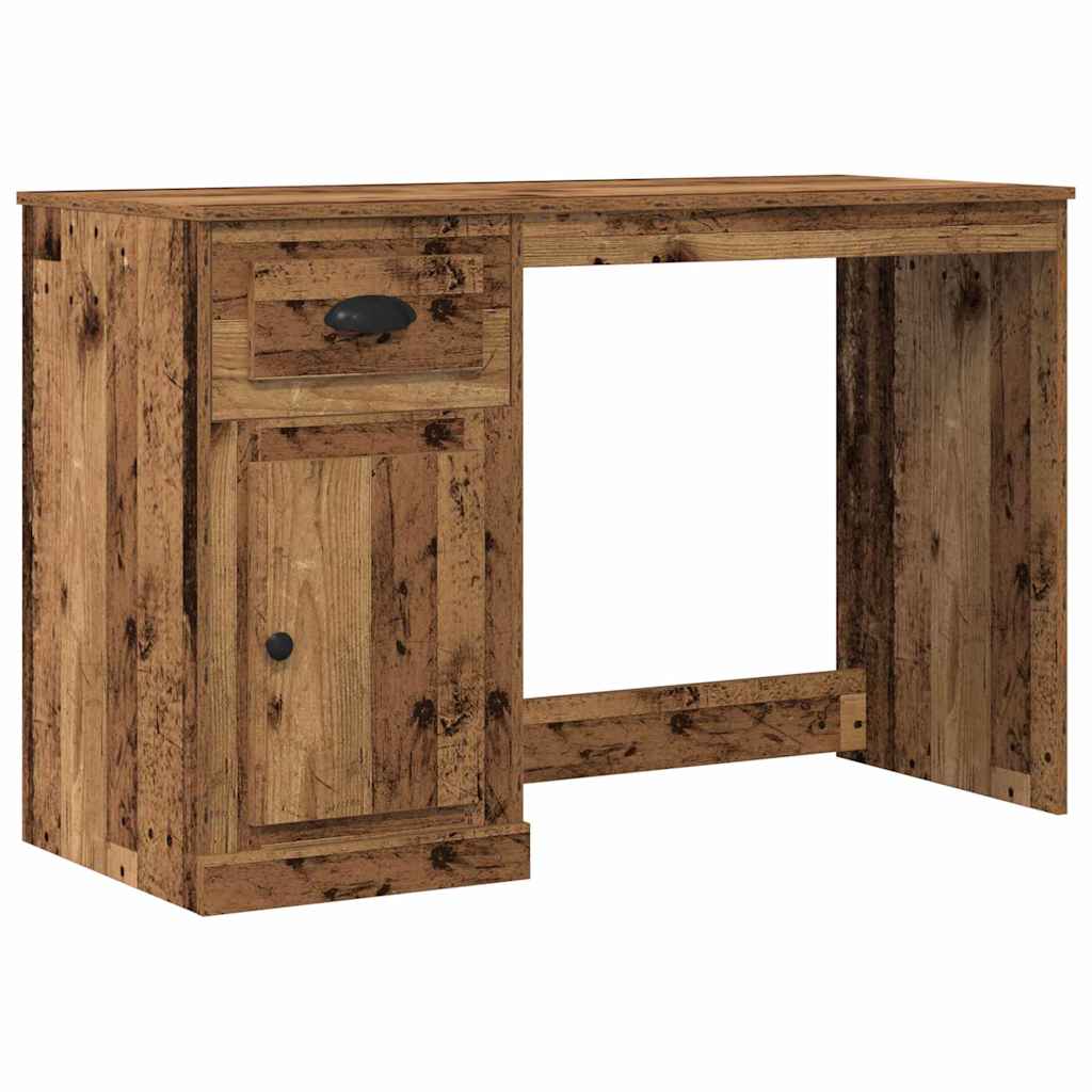 Schreibtisch mit Schublade Weiß 115x50x75 cm Holzwerkstoff