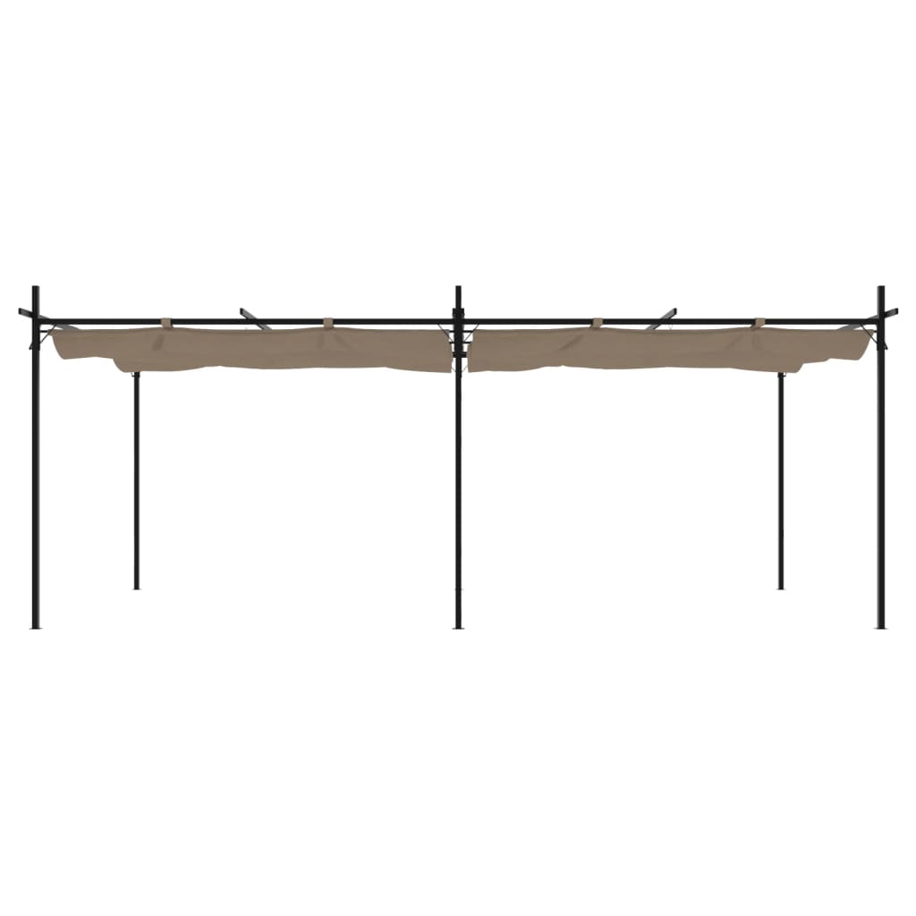 Pergola mit Schiebedach Creme 295x292x230 cm