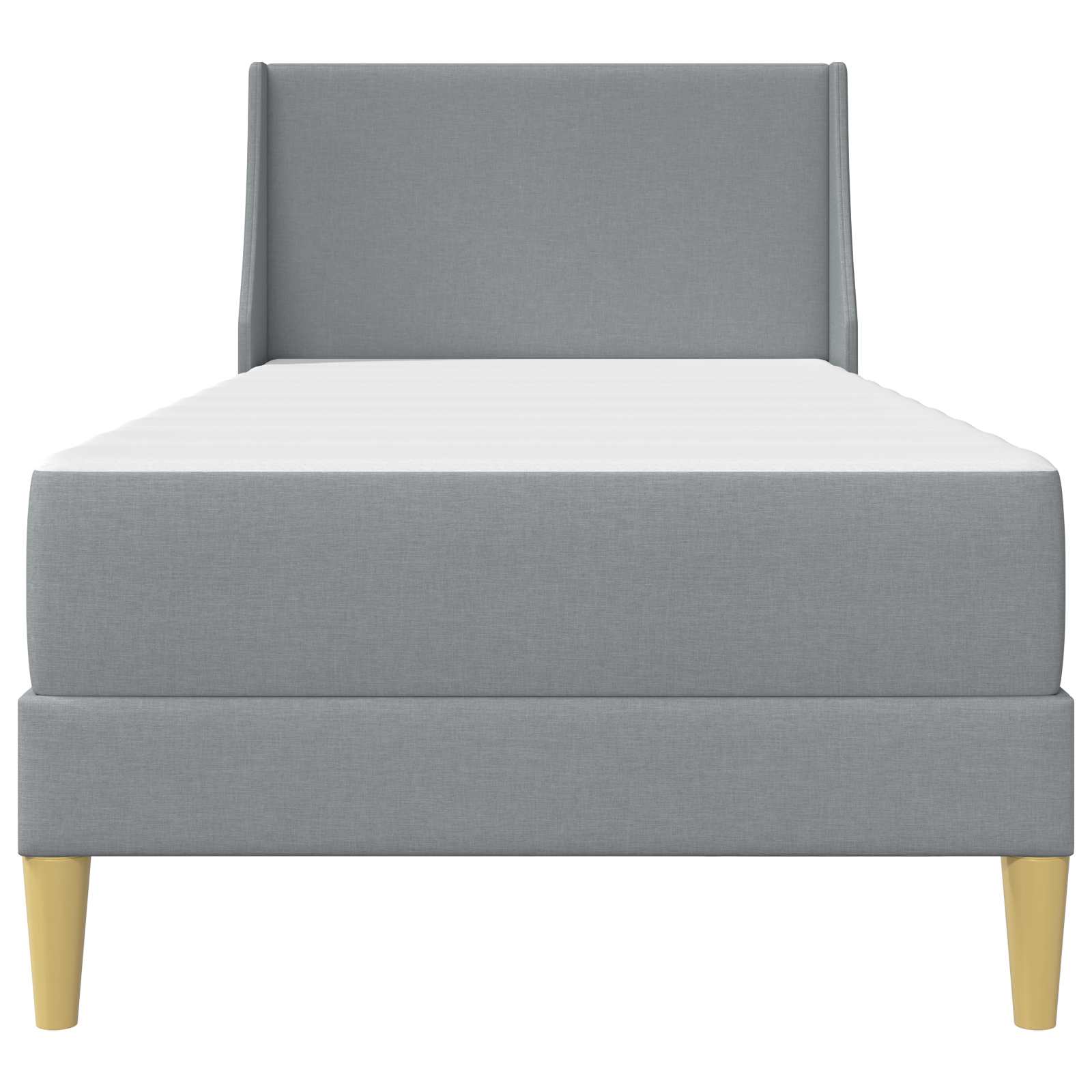 Bettgestell mit Matratze Hellgrau 80x 200 cm Polyester