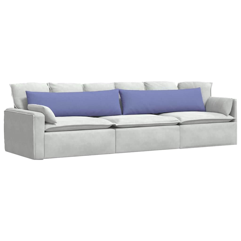 Sofakissen 2 pcs Hellgrau 50 x 30 cm Stoff