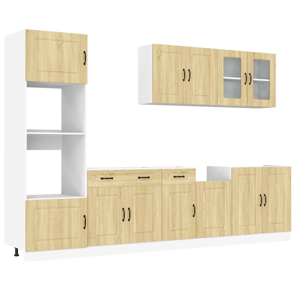 7-tlg. Küchenschrank-Set Kalmar Weiß Holzwerkstoff