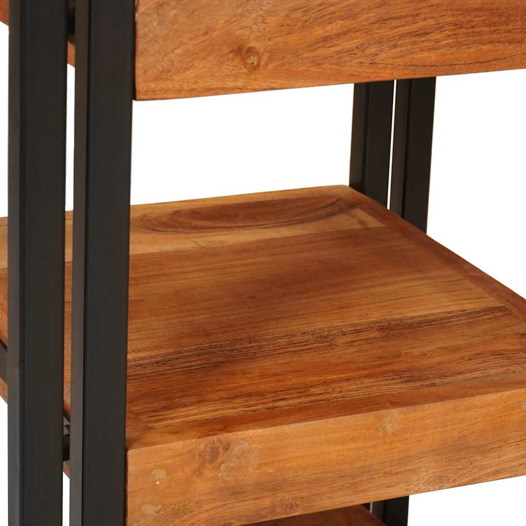 Nachttisch Braun und Schwarz 38 x 33 x 58 cm Massivholz Mango