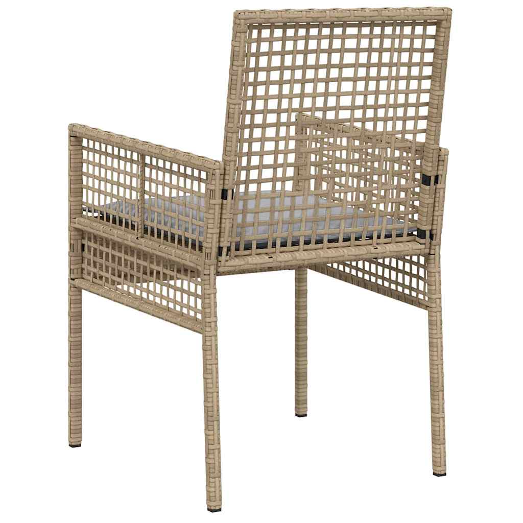 Gartenstuhl 2 pcs Schwarz 55 x 53 x 85 cm Poly-Rattan