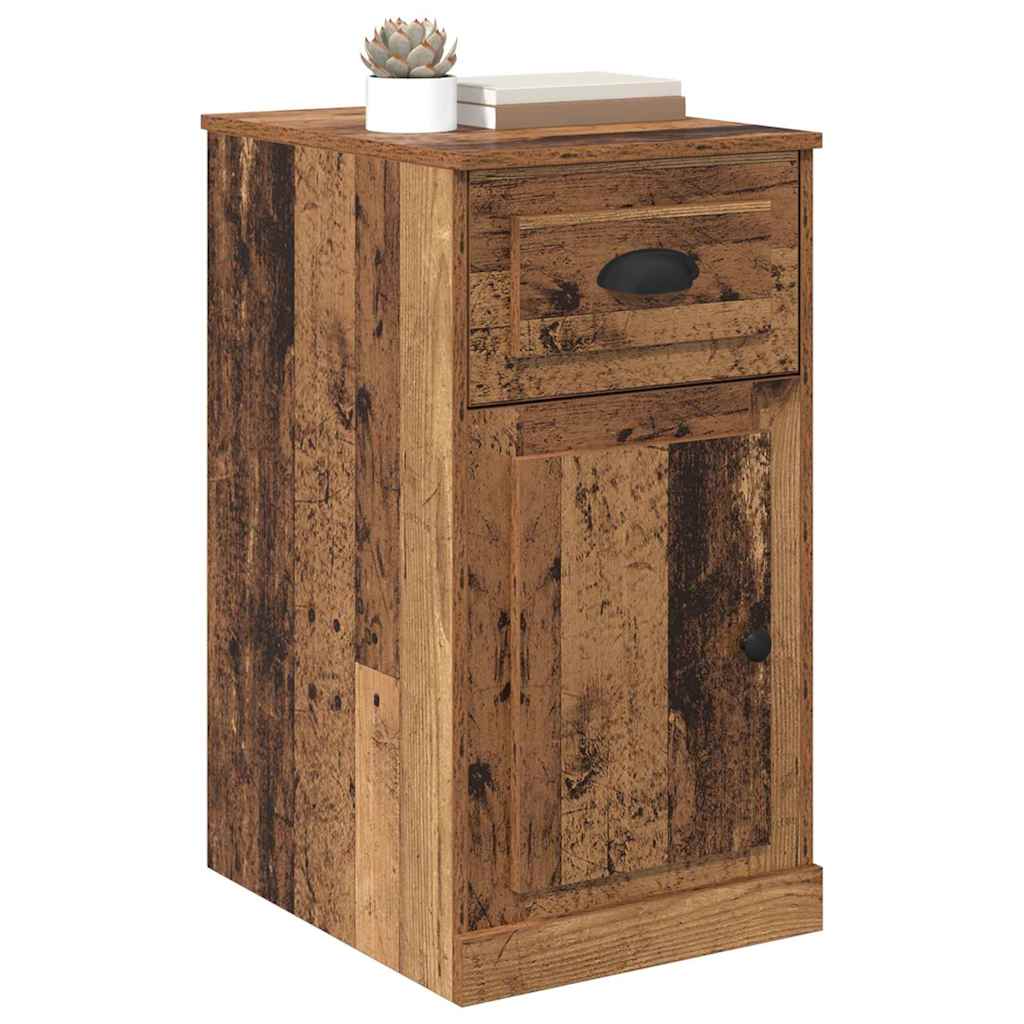 Beistellschrank mit Schublade Weiß 40x50x75 cm Holzwerkstoff