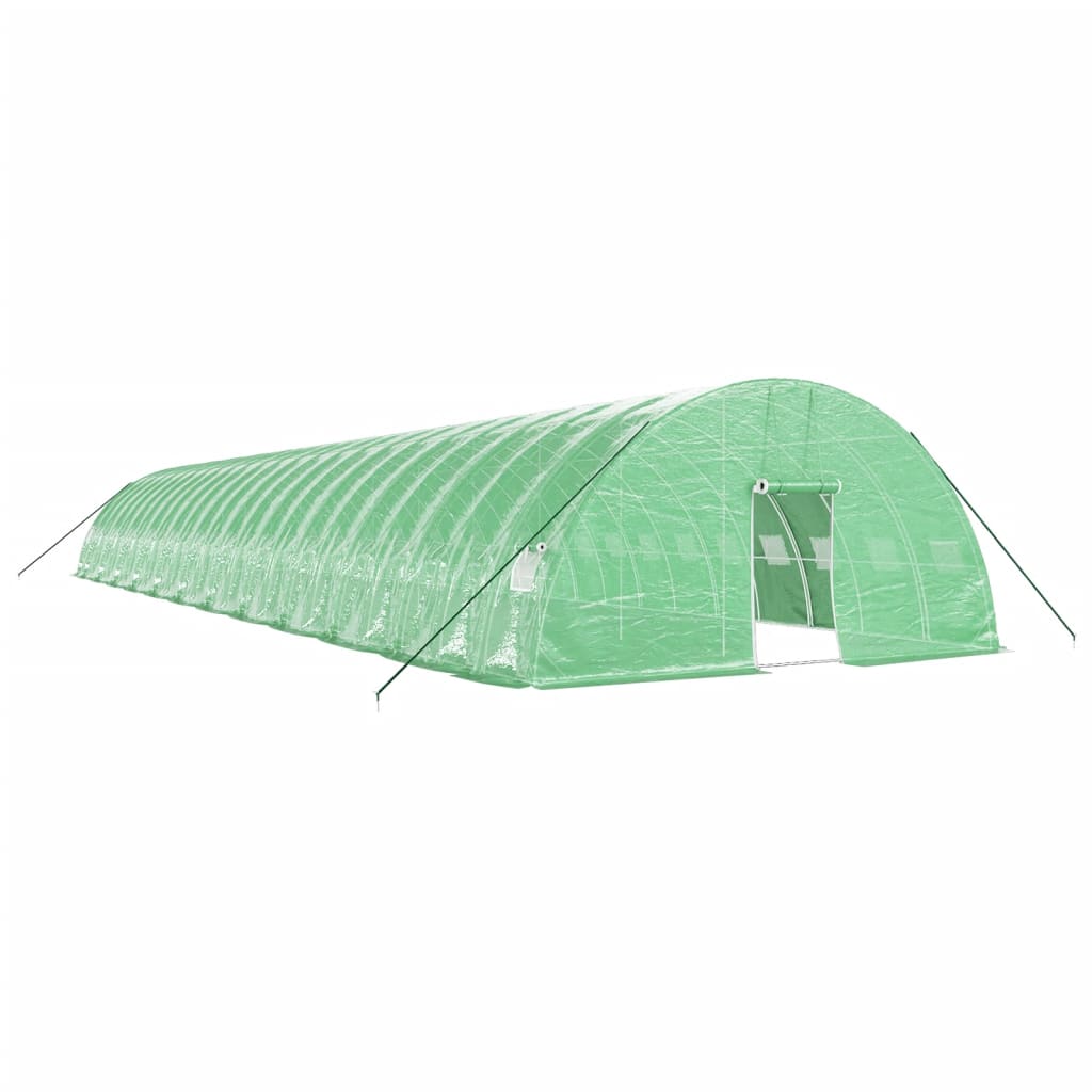Gewächshaus mit Stahlrahmen Grün 24 m² 6x4x2,85 m