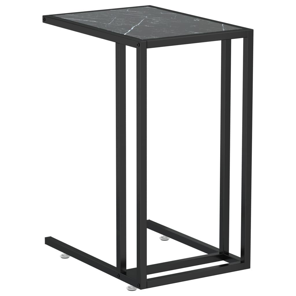 Computer-Beistelltisch Schwarz 50x35x65 cm Hartglas
