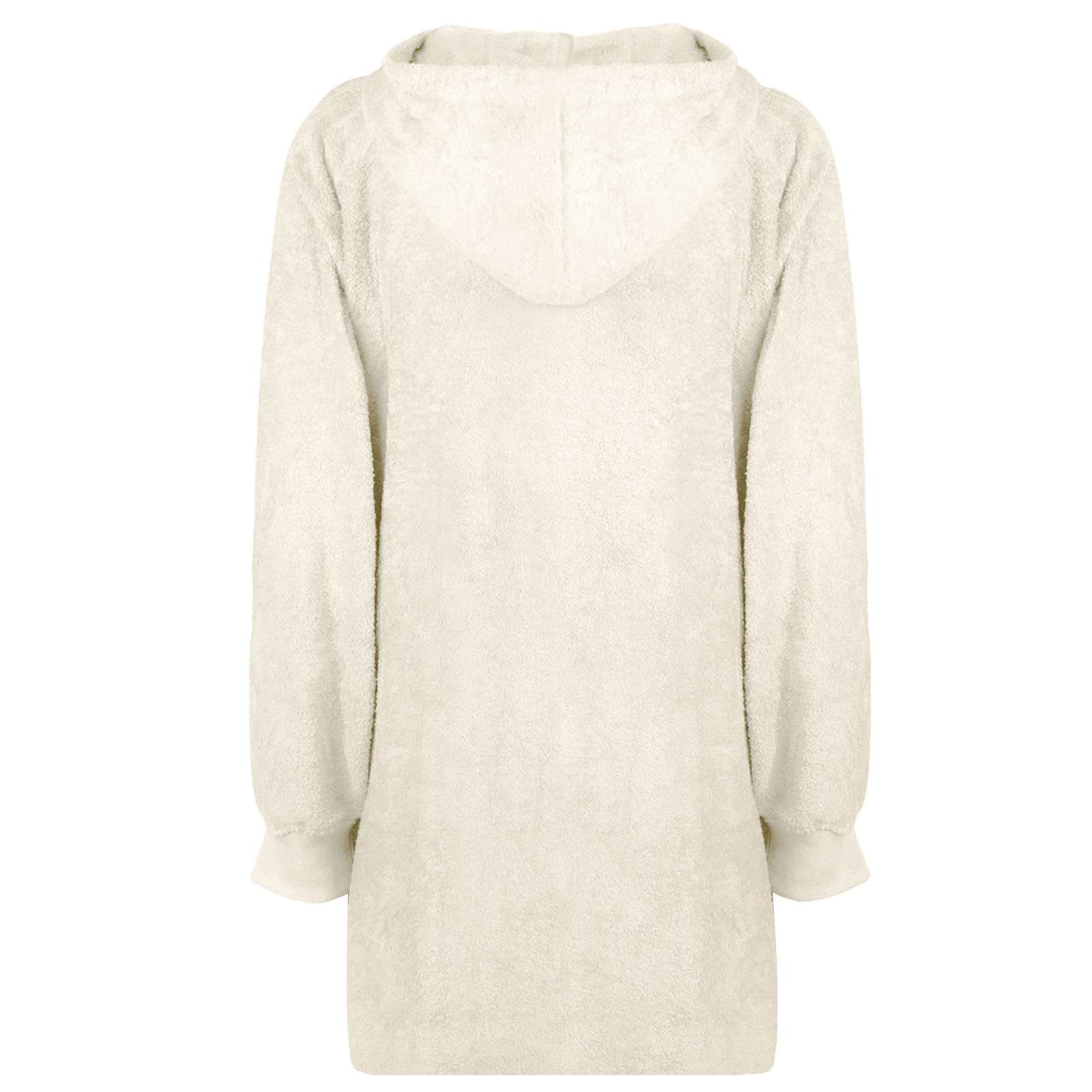 Decken-Hoodie KINN Creme L Baumwolle