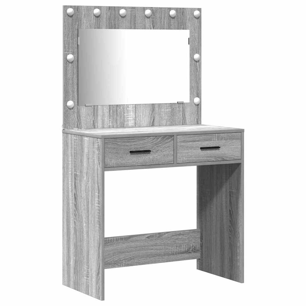 Schminktisch mit Regal Weiß 78,5 x 41 x 135 cm Holzwerkstoff