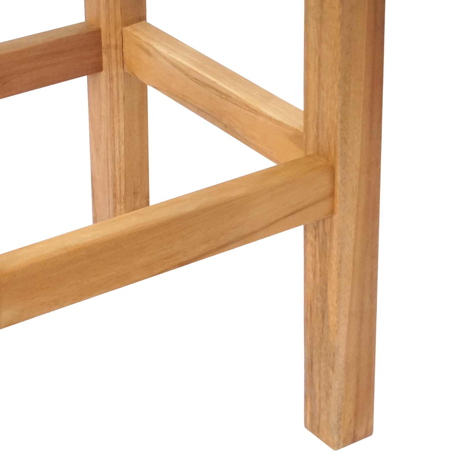 Barhocker 2 pcs Natur Massivholz Teak