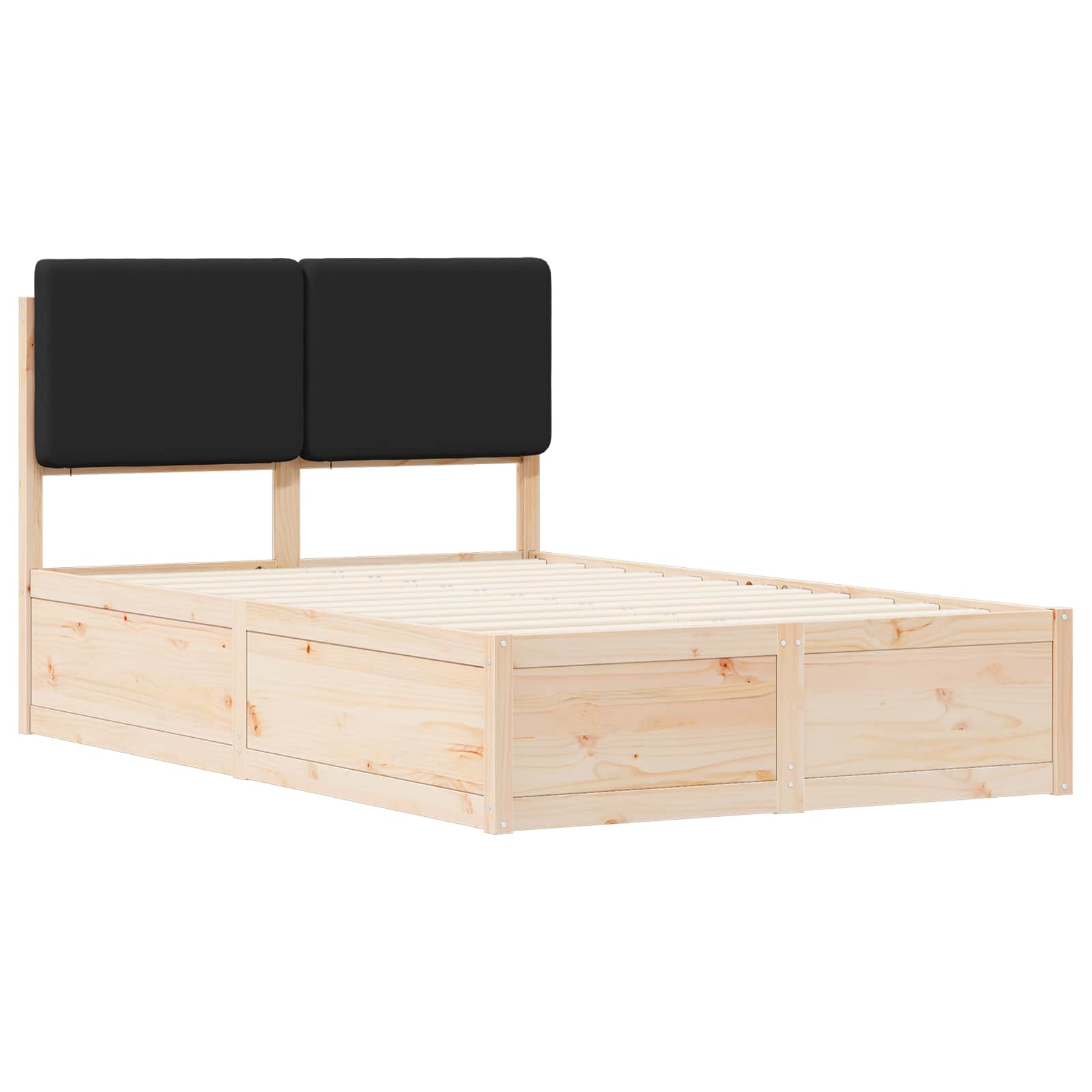 Bettgestell mit gepolstertem Kopfteil Hellgrau 200 x 200 cm