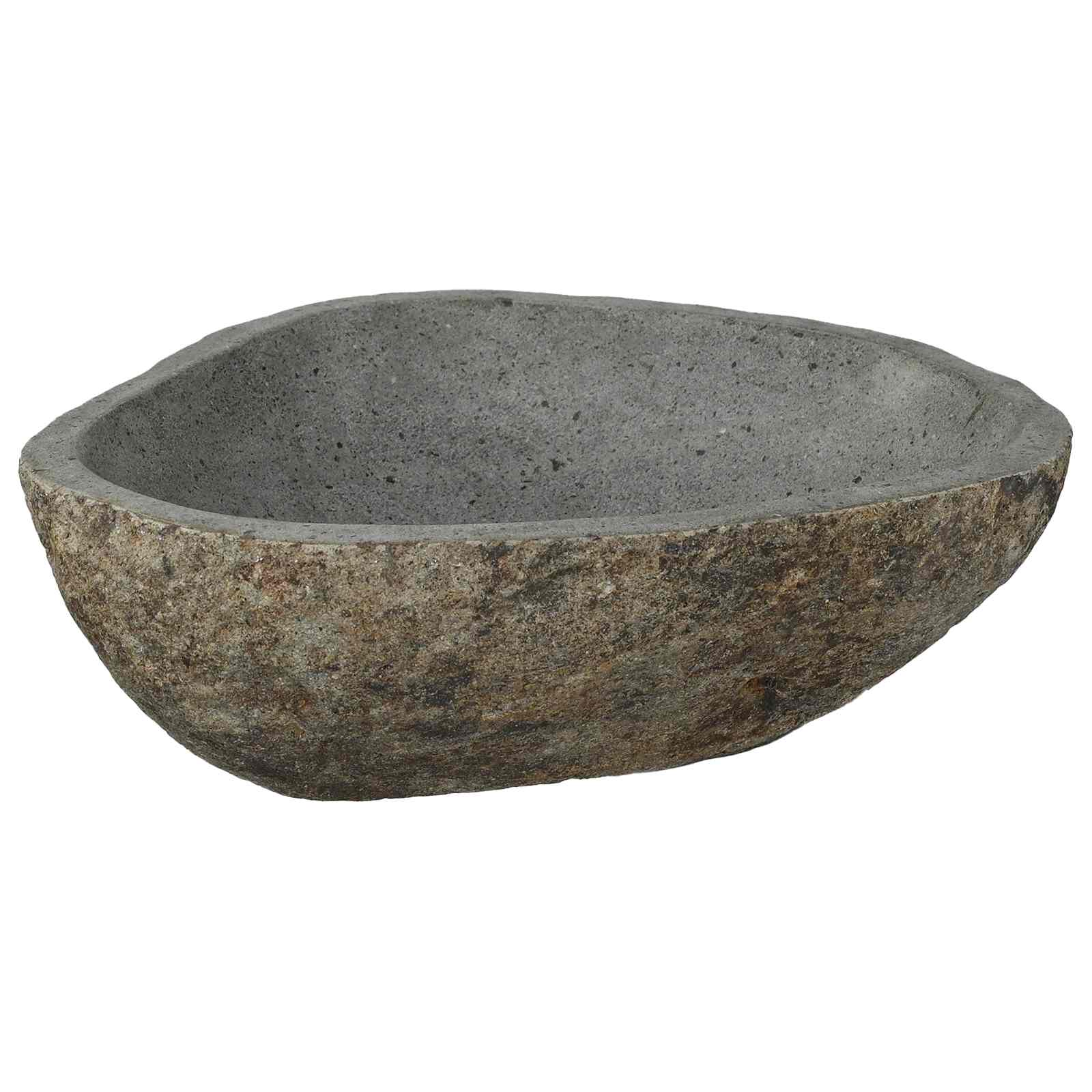 Flusssteinwaschbecken Hellgrau (30-37) x (25-30) x 12 cm
