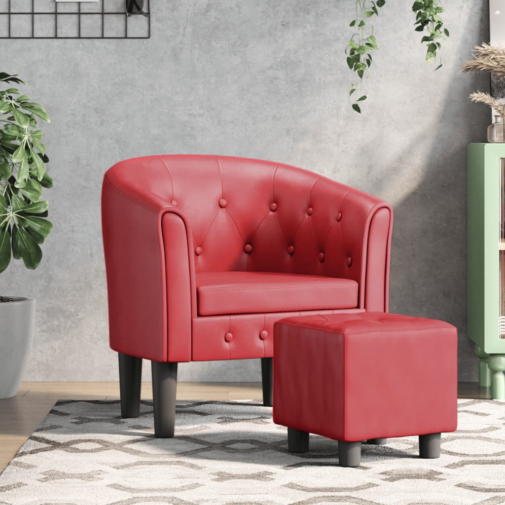 Clubsessel Grau Kunstleder