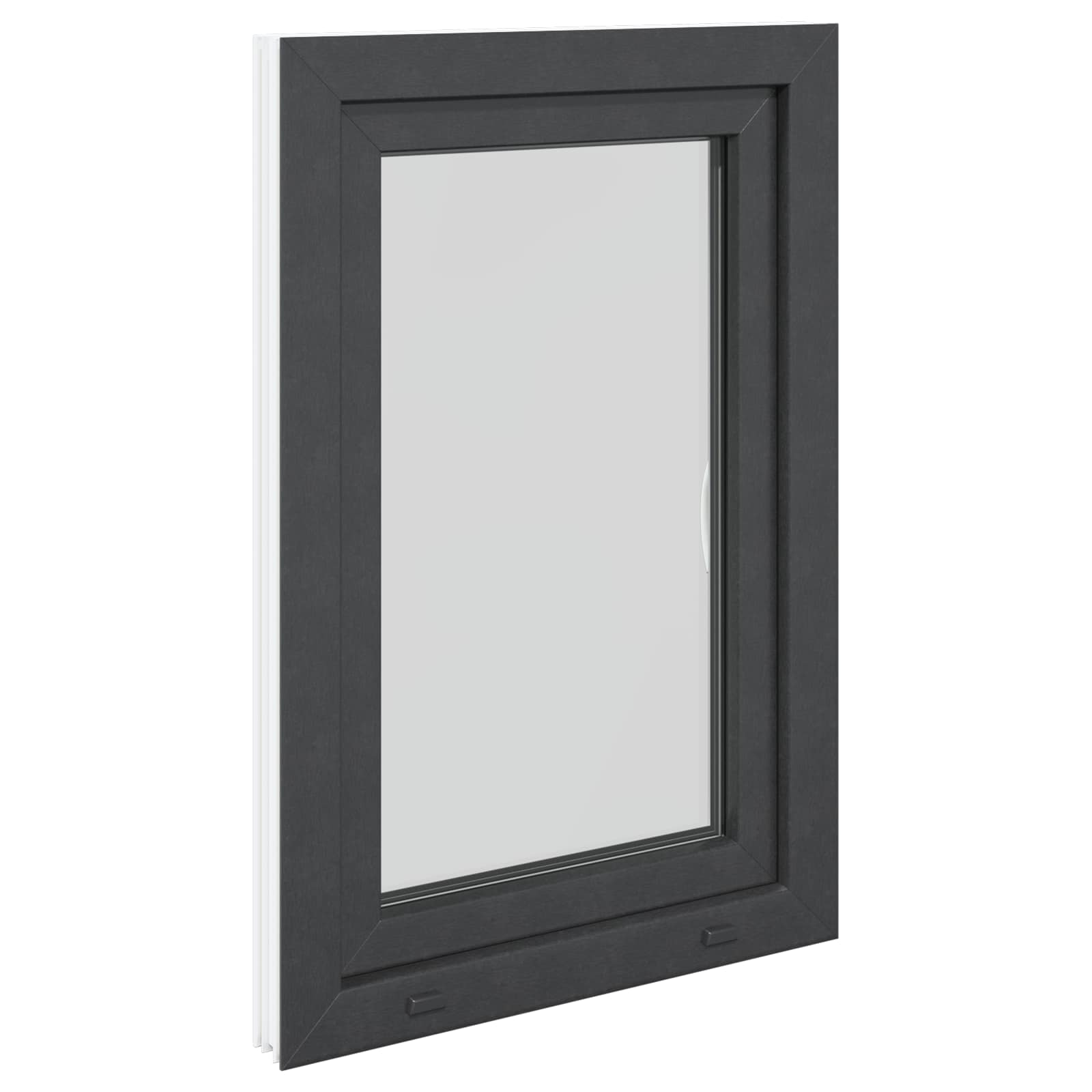 Kellerfenster RISOR 50 x 50 cm PVC und Glas Weiß