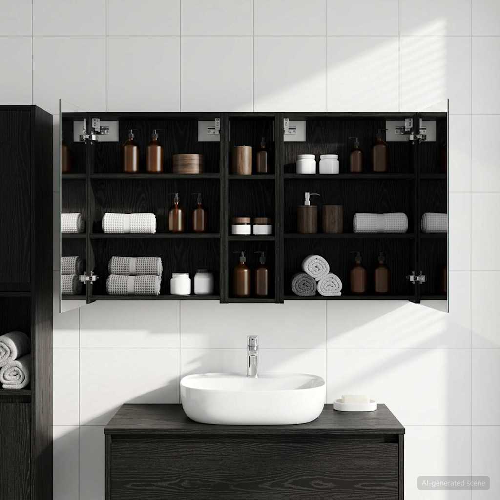 Badezimmerschrank-Set 3 pcs 80 x 10,5 x 50 cm Holzwerkstoff