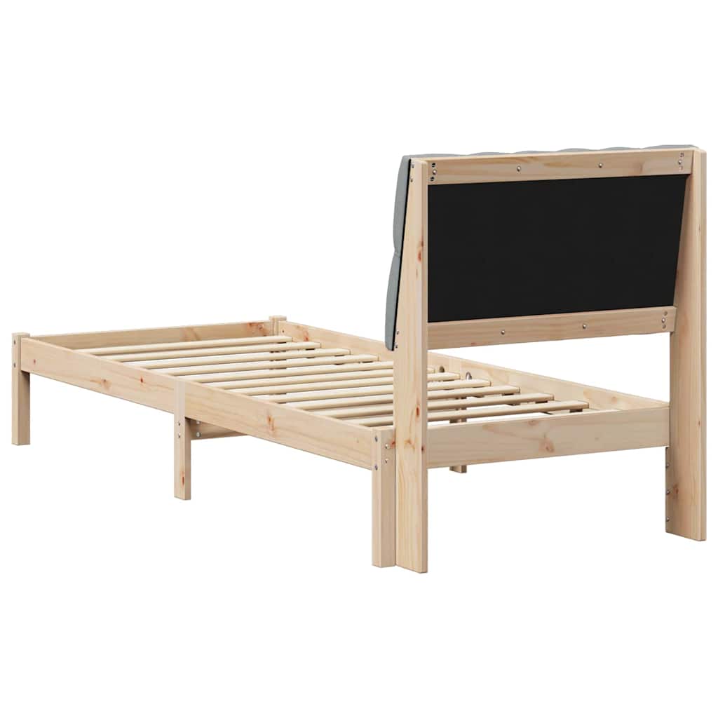 Bettgestell mit gepolstertem Kopfteil Braun 200 x 200 cm