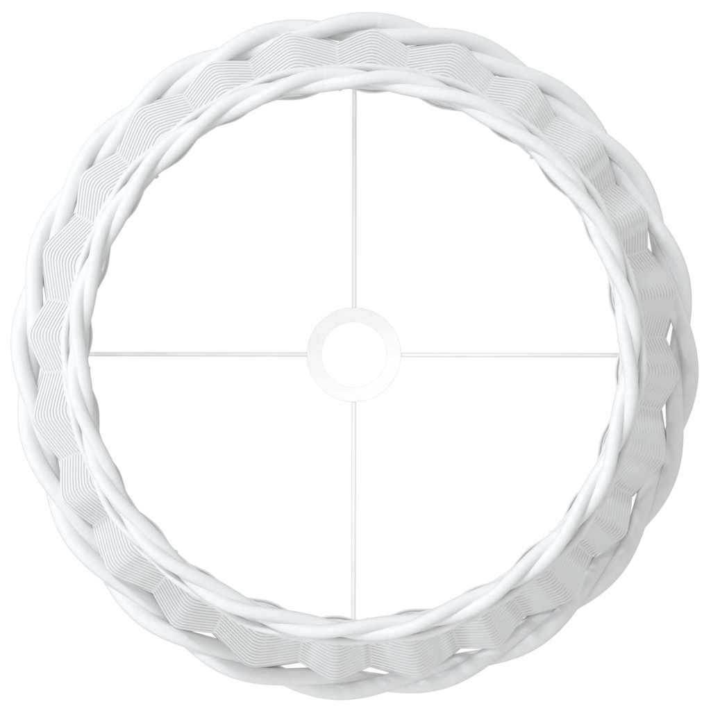 Lampenschirm Weiß Ø15x12 cm Korbweide