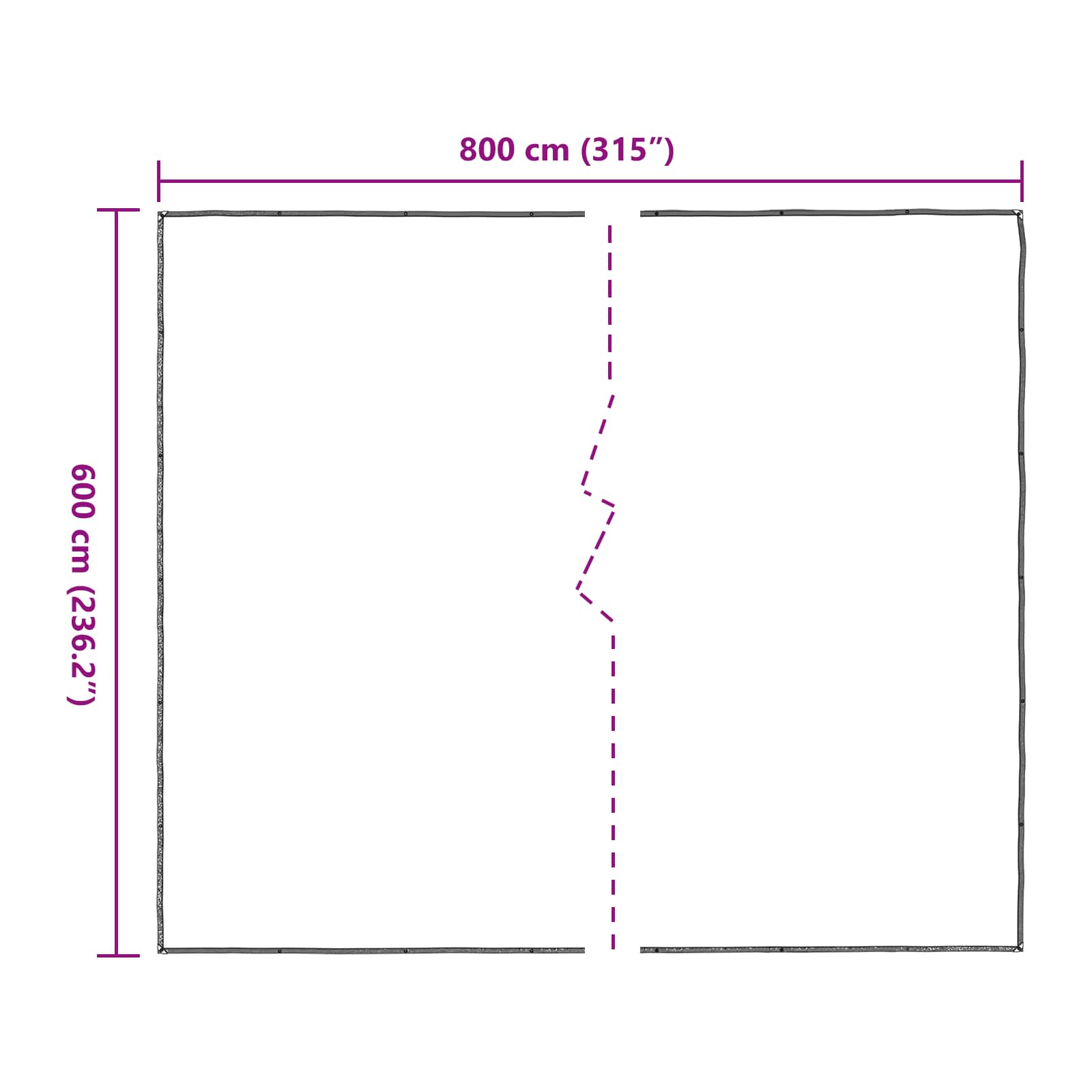 Pflanzenabdeckung mit Ösen 1x3 m Polyethylen