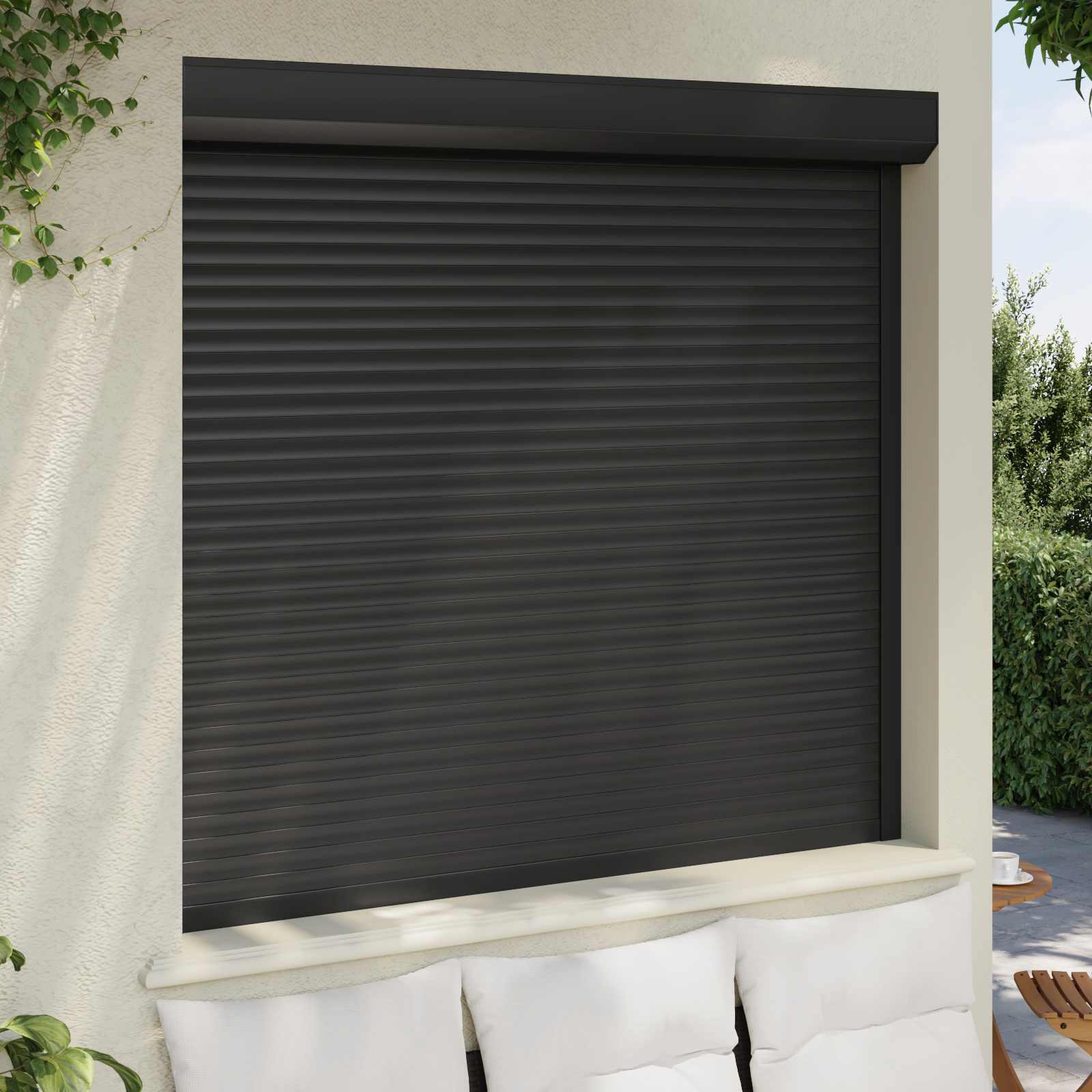 Rollladen Weiß 70 x 100 cm Aluminium und Polyurethan