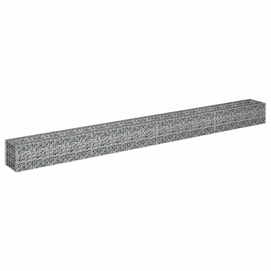 Gabionen-Hochbeet Verzinkter Stahl 90x30x10 cm