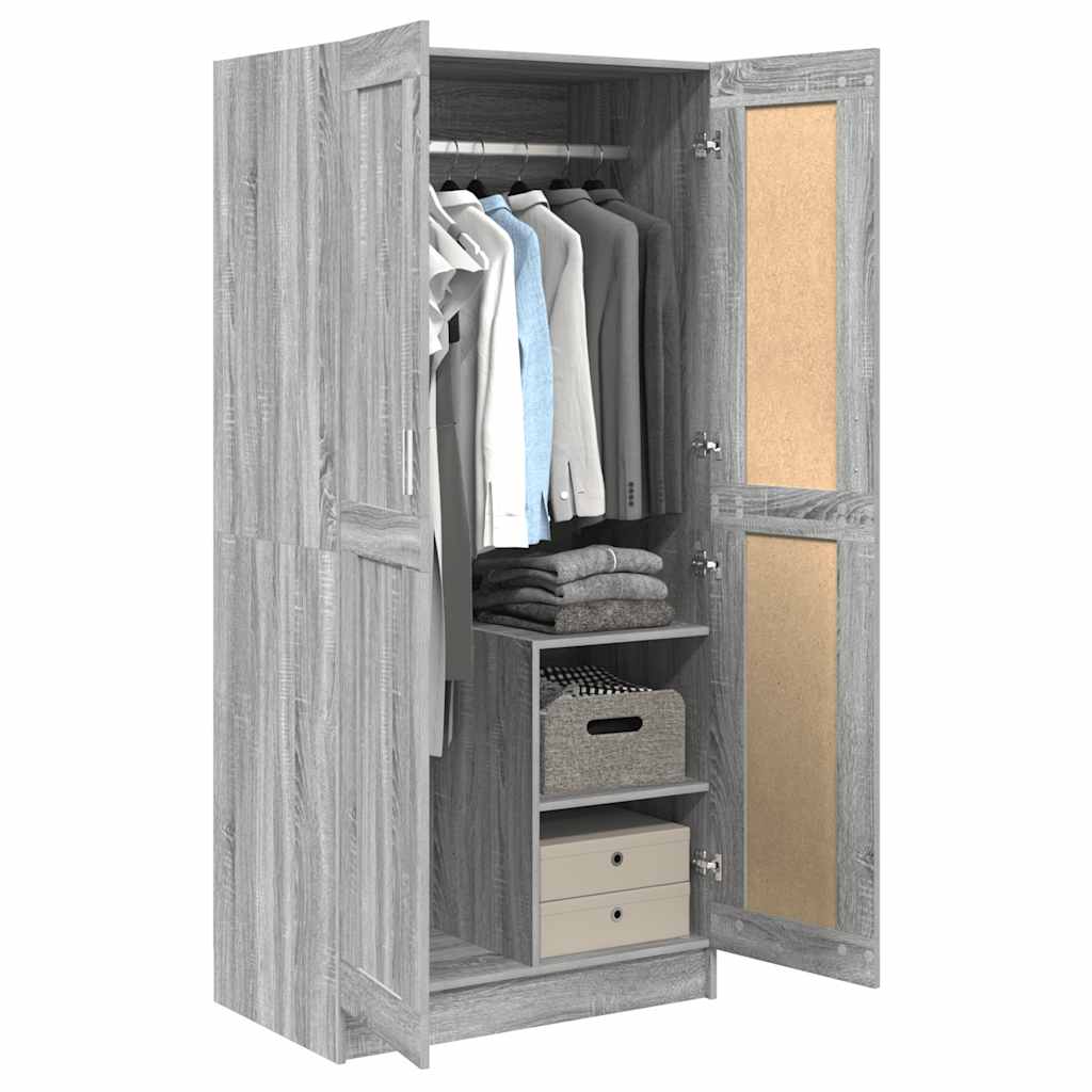 Kleiderschrank Weiß 82,5x51,5x180 cm Holzwerkstoff