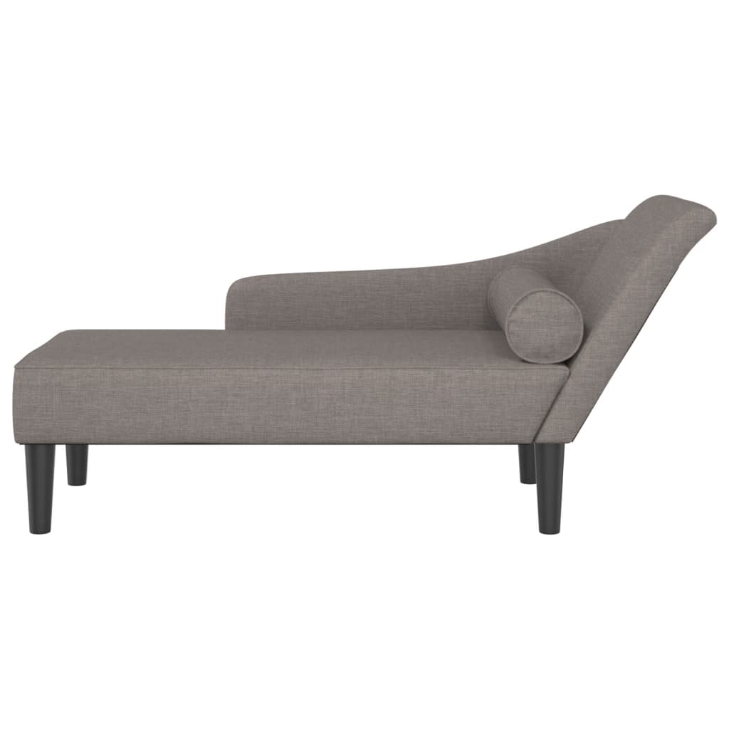 Chaiselongue mit Kissen Weinrot Stoff