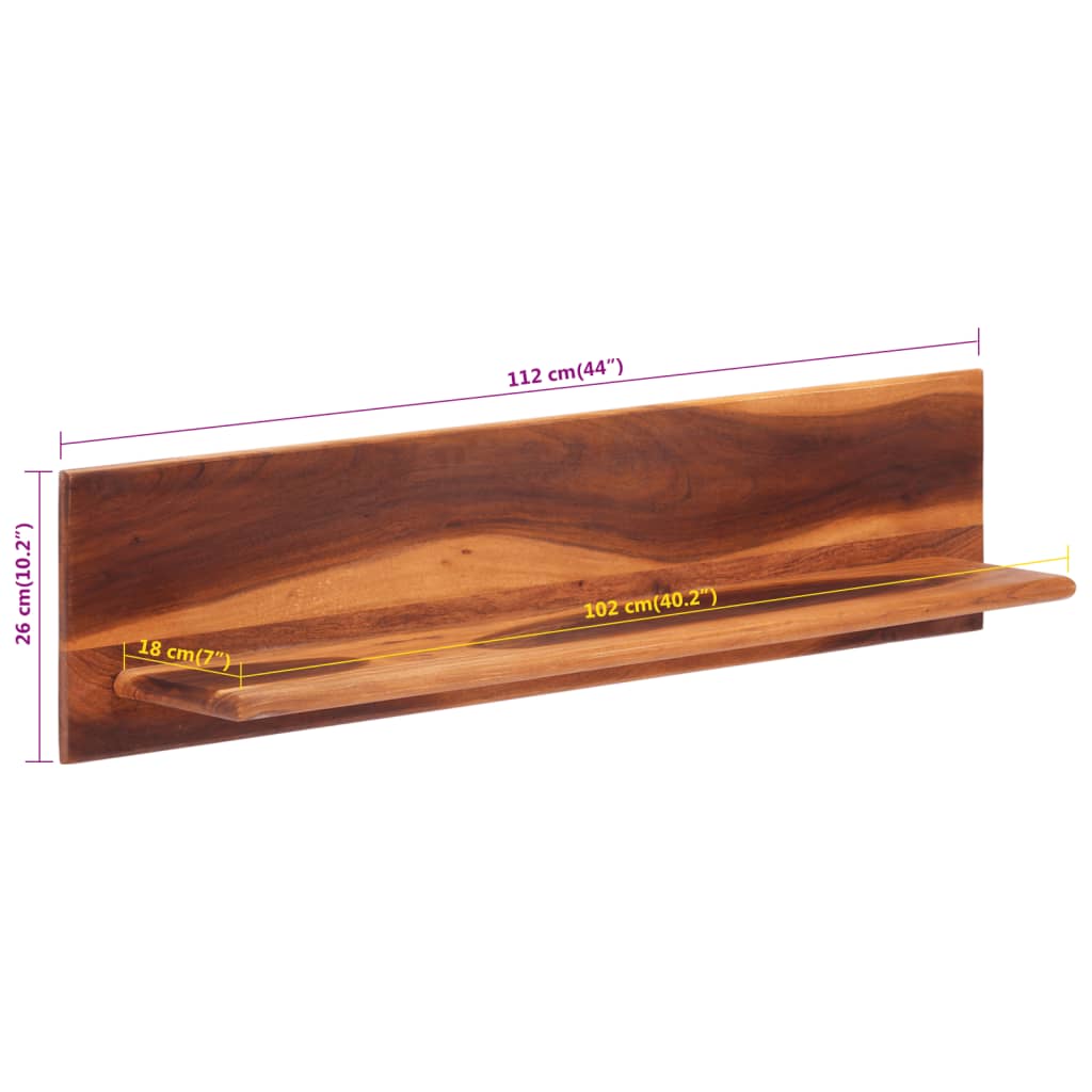 Wandregale 2 Stk. 58x26x20 cm Massivholz Akazie
