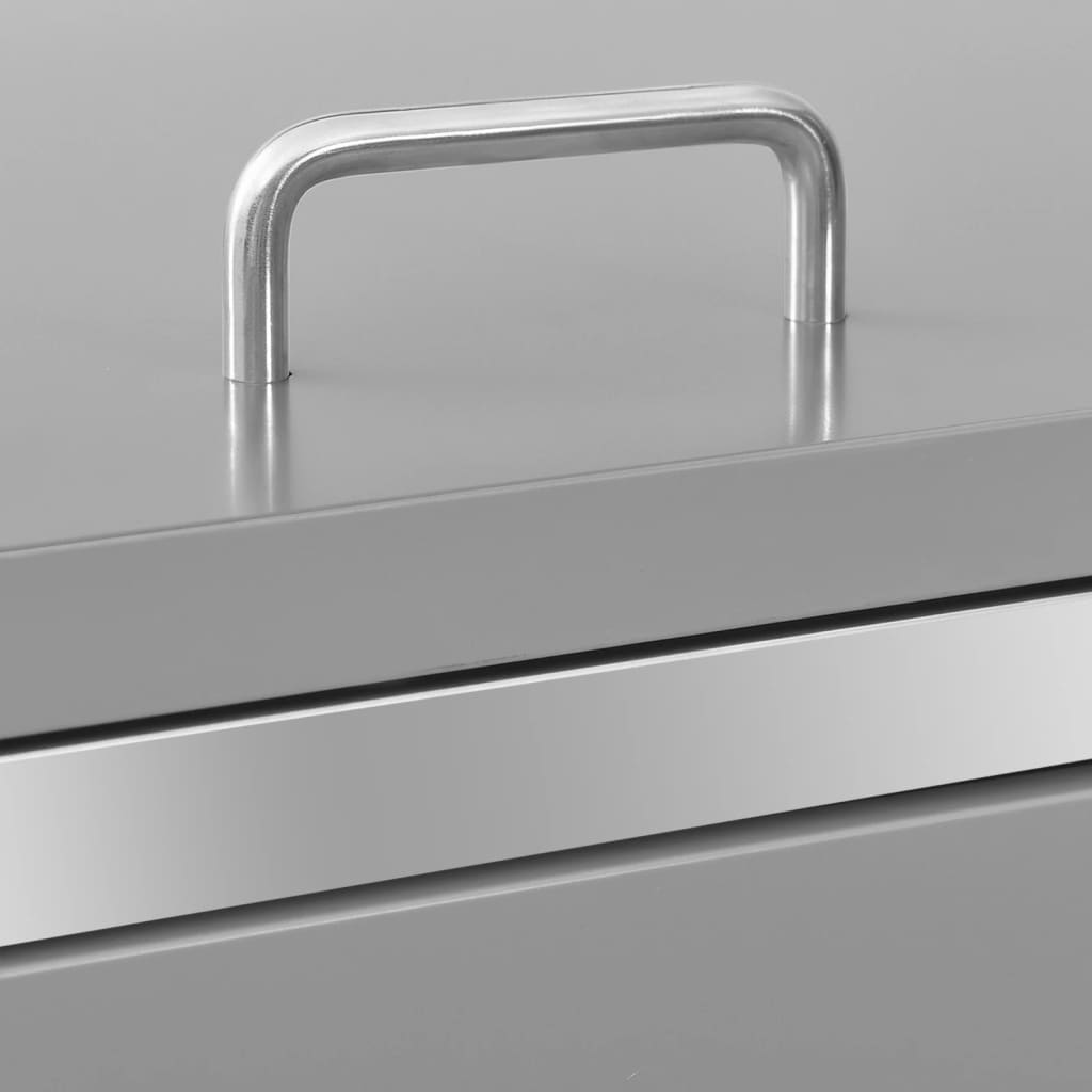 Mülltonnenbox für 3 Tonnen 207x77,5x112,5 cm Edelstahl