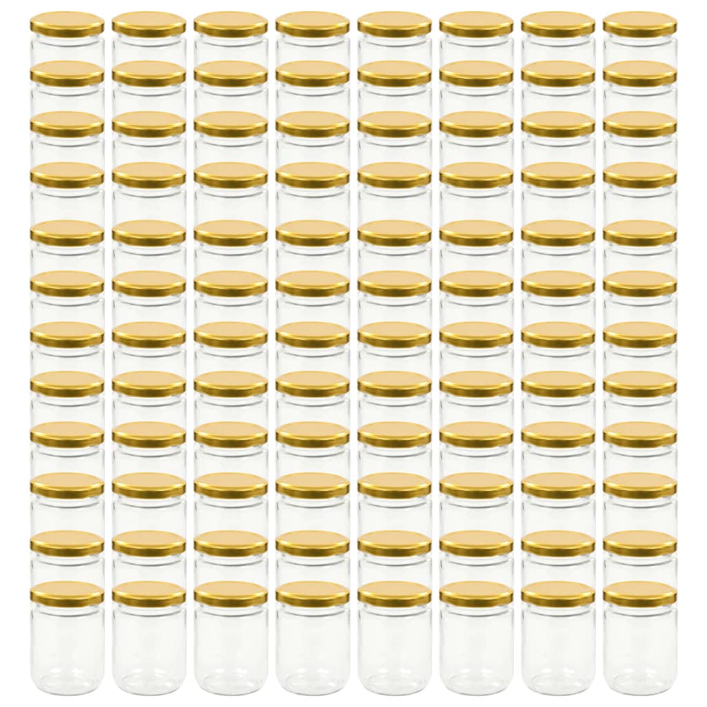 Marmeladengläser mit Goldenem Deckel 48 Stk. 230 ml