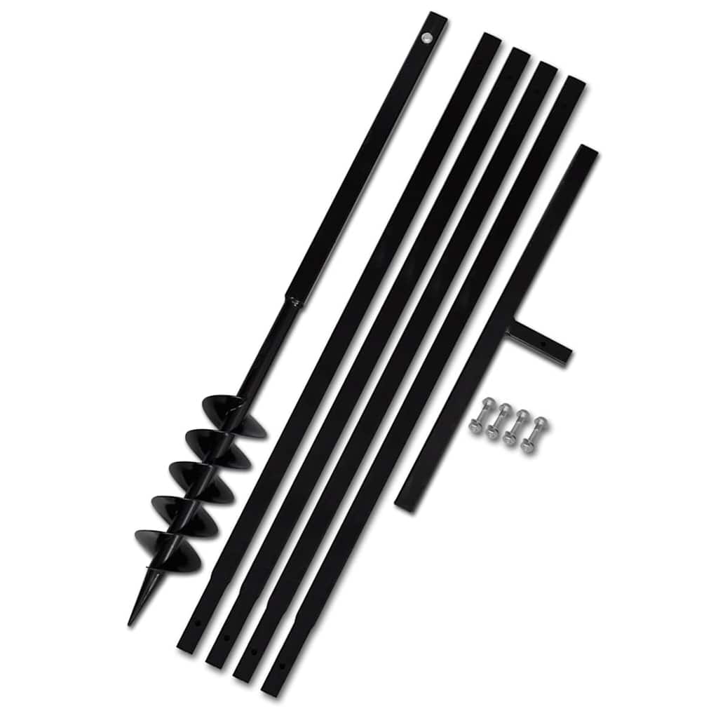Erdbohrer mit Griff 100 mm Verlängerungsrohr 9 m